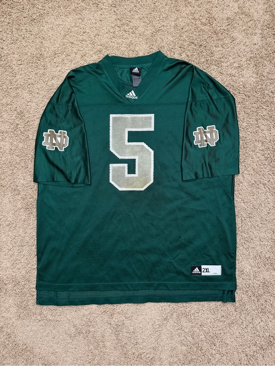 adidas Other - Notre Dame Fighting Irish Adidas Men’s 2XL College Green Football Jersey #5